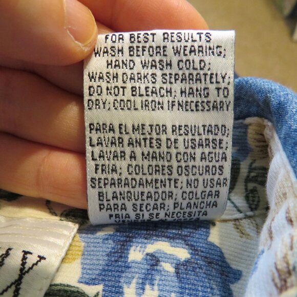 Vintage Casey & Max 100% cotton Floral Corduroy w Denim Collar - Picture 6 of 7